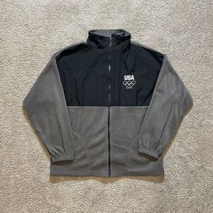 Vintage Team USA Olympics London Embroidered Full Zip Fleece Jacket Size Large